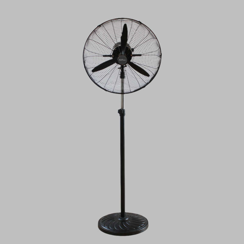 50cm Industrial Telescopic Pedestal Fan Metal (Matt Black)