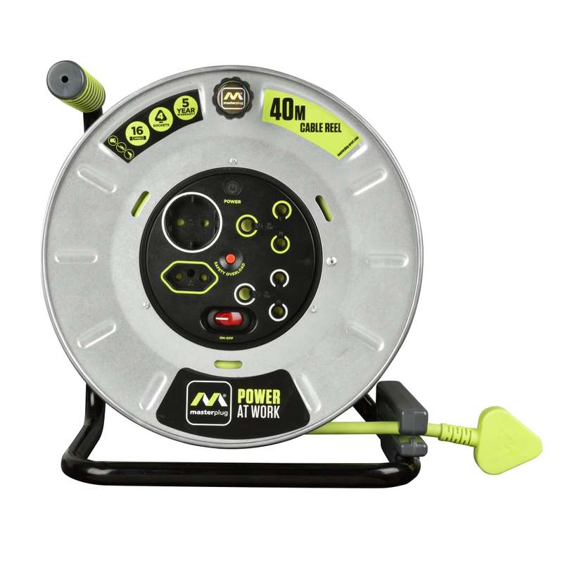 Pro Xt 40m Heavy Duty Cable Reel 4 Socket With Switch