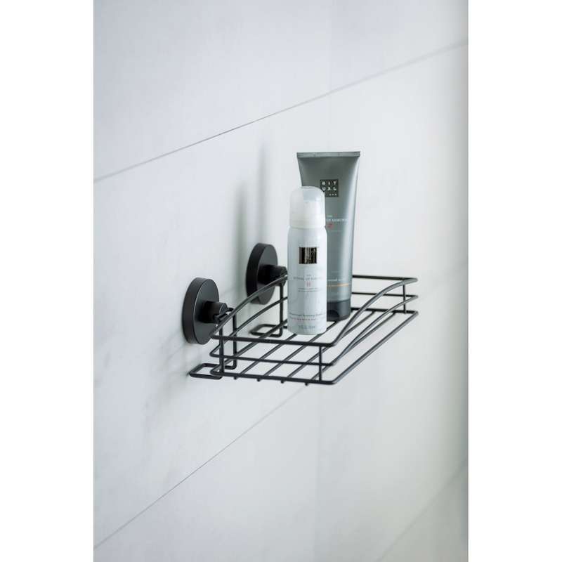 Vacuum Locâ® Wall Shelf Black Wall Shelf No Drilling