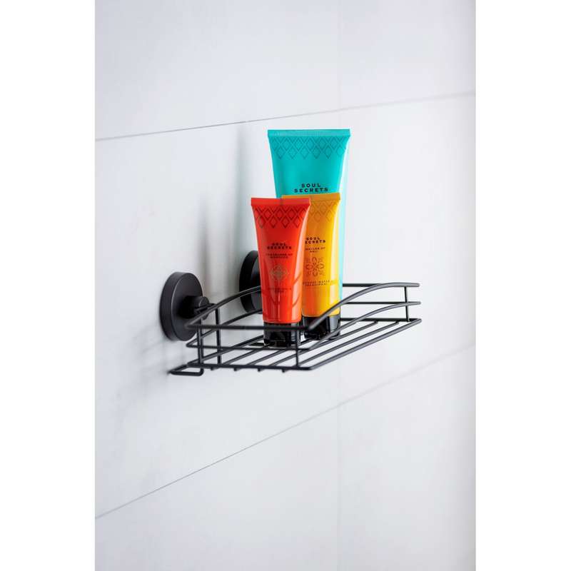 Vacuum Locâ® Wall Shelf Black Wall Shelf No Drilling