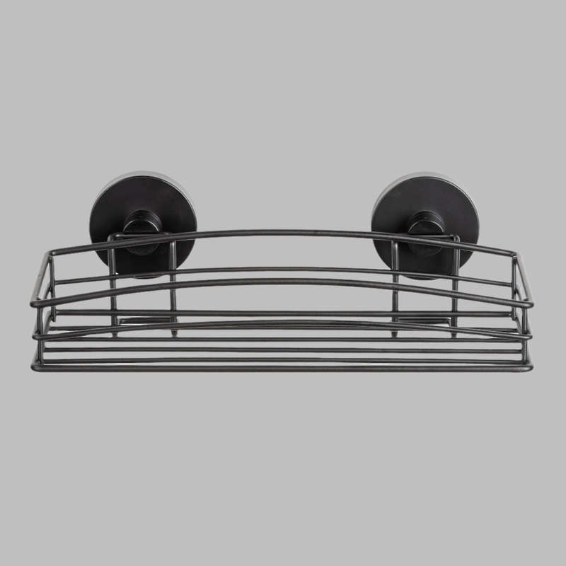 Vacuum Locâ® Wall Shelf Black Wall Shelf No Drilling