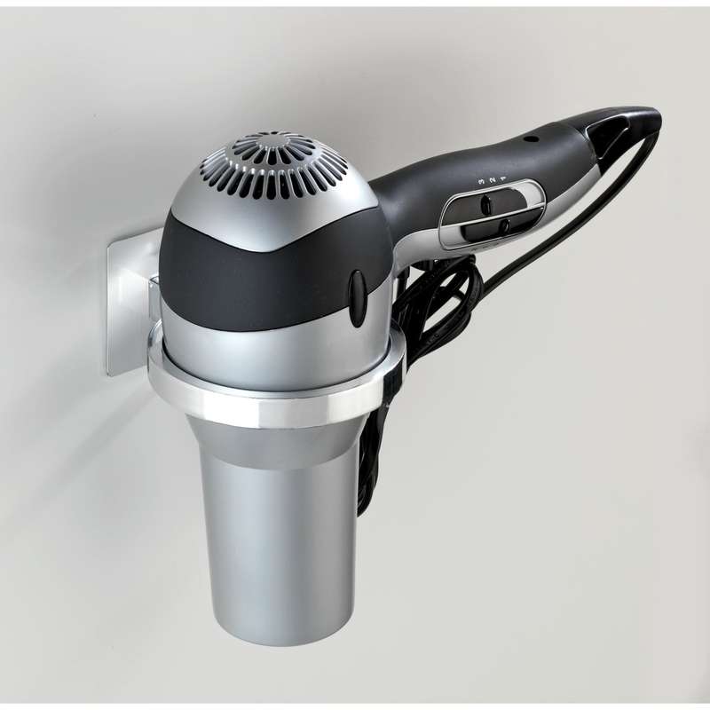 Wenko Turbo-Loc Hair Dryer Holder Quadro Range - No Drilling Required