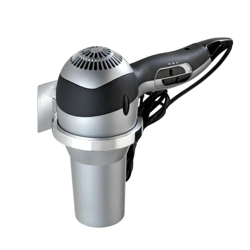 Wenko Turbo-Loc Hair Dryer Holder Quadro Range - No Drilling Required