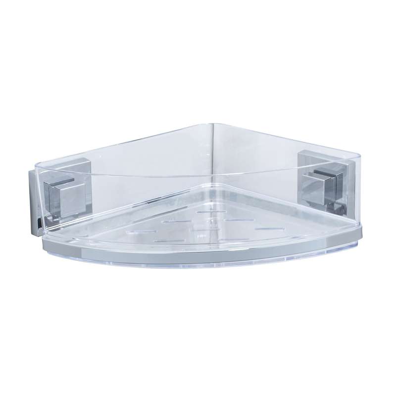 Vacuum Loc Corner Shelf Quadro Range S/Steel No Drilling