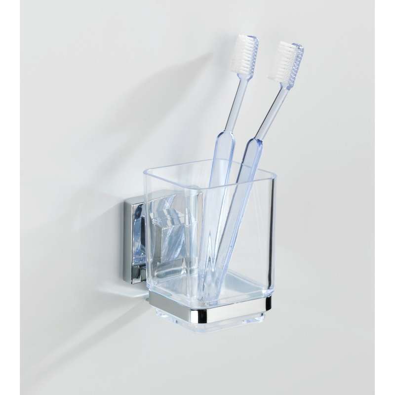 Vacuum Loc Toothbrush Tumbler Quadro Range S/Steel No Drilling