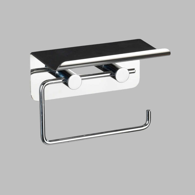 Toilet Paper Holder With Shelf Stainless Steel