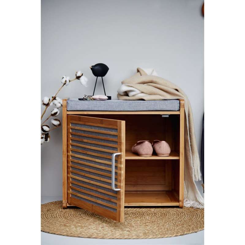 Shoe Cabinet & Seat Bahari Grey
