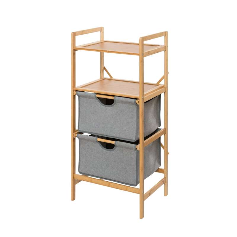 Shelf Unit With 2 Drawers Bahari Bamboo