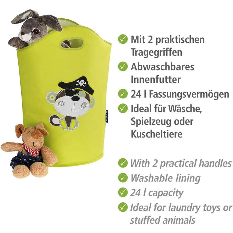 Laundry Basket 24 L Kids Anton Green