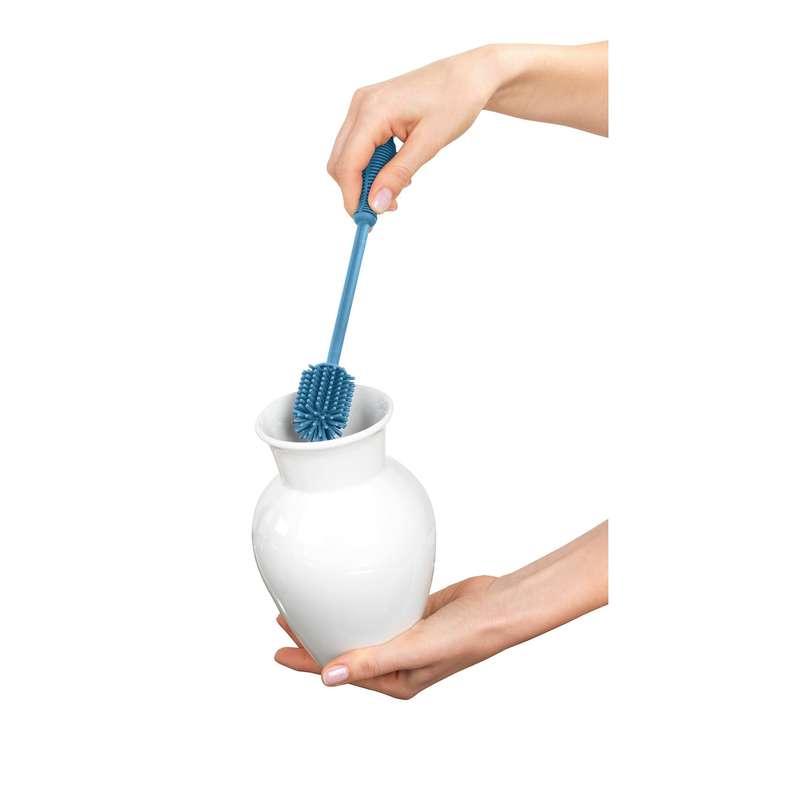 Washing Up & Bottle Brush Silicone 25cm Blue