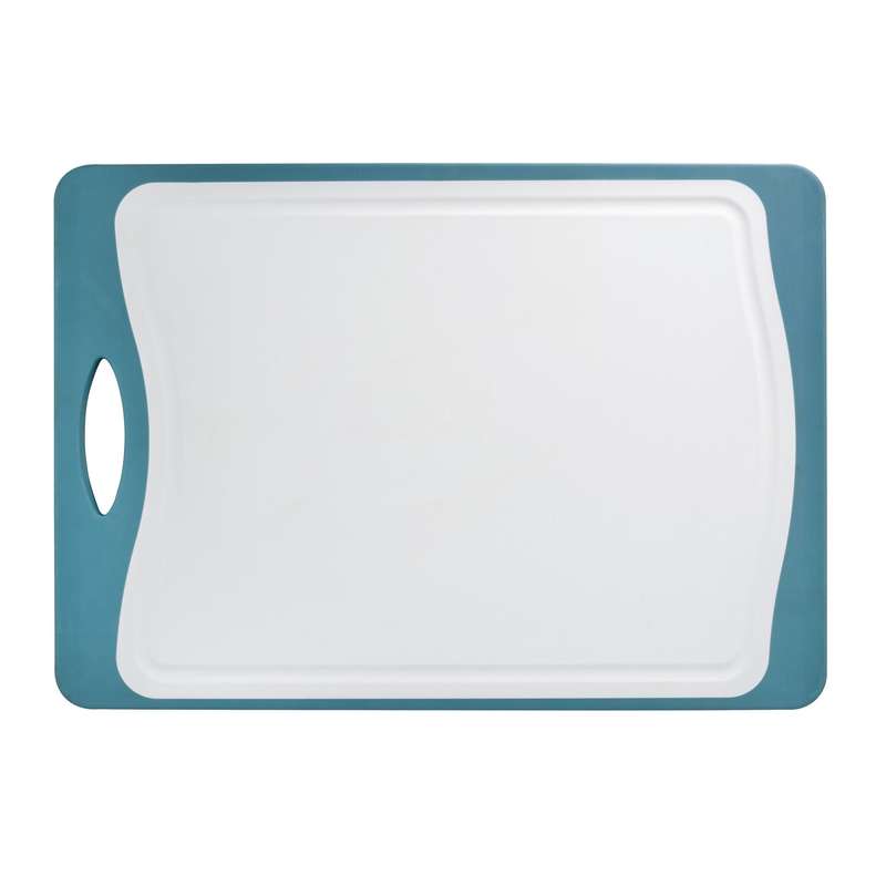 Wenko Double Sided Cutting Board - Bamboo & Pp - 33X23 - Anti-Slip Tpe - Blue