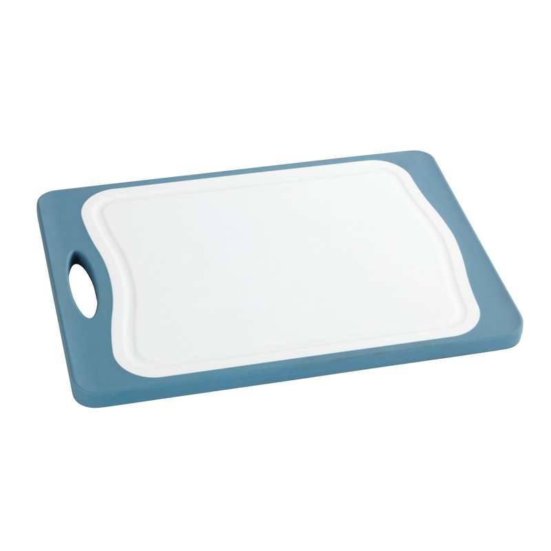 Double Sided Cutting Board Bamboo & Pp 33 X23 Anti Slip Tpe Blue
