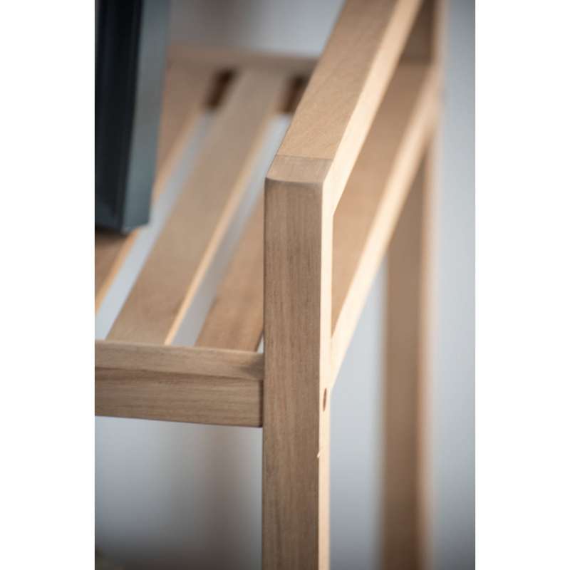 Wenko 4-Tier Shelving Unit - Acina - Acacia Wood