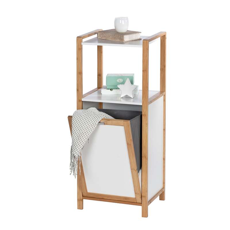 Shelf Unit W/ Laundry Basket Finja Bamboo