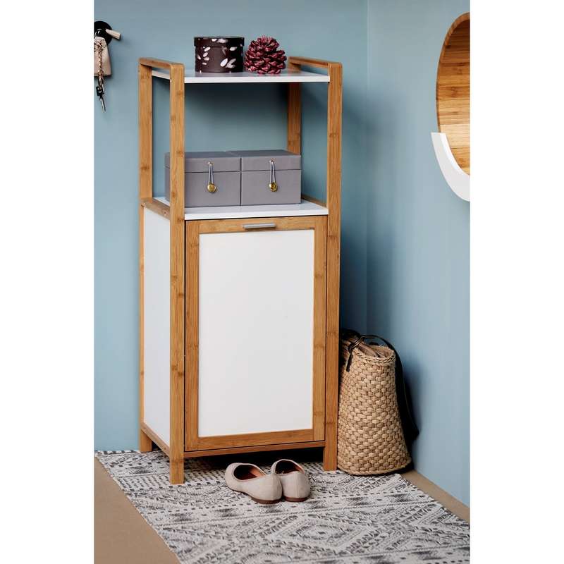 Shelf Unit W/ Laundry Basket Finja Bamboo