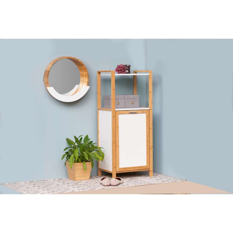 Shelf Unit W/ Laundry Basket Finja Bamboo