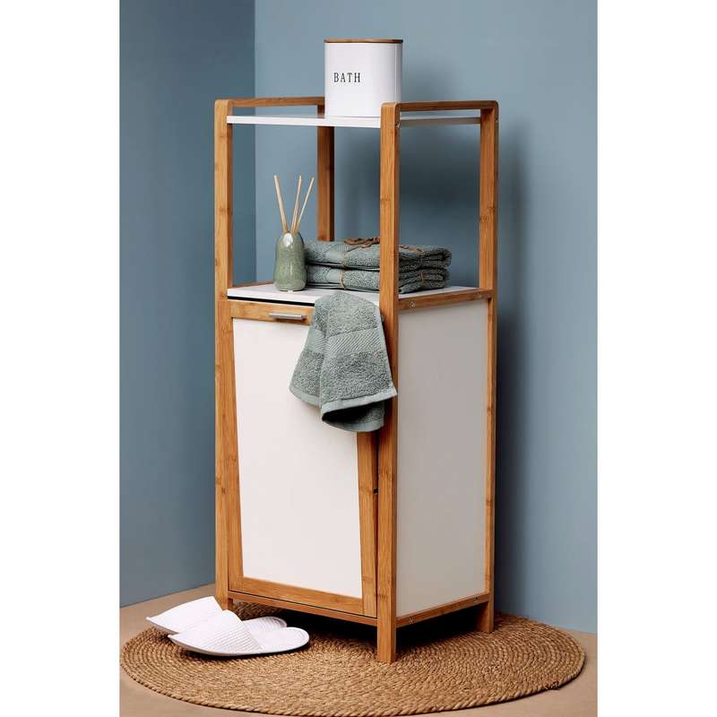 Shelf Unit W/ Laundry Basket Finja Bamboo