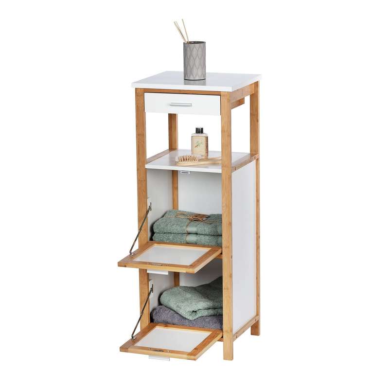 Shelving Unit W/ 2 Compartments + Drawer Finja Bamboo