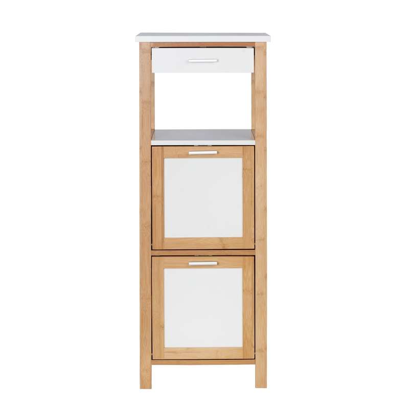 Shelving Unit W/ 2 Compartments + Drawer Finja Bamboo