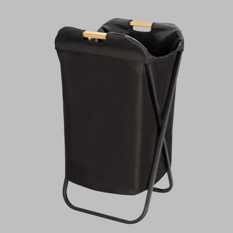 Laundry Basket 72 L Foldable Frame Loft Black