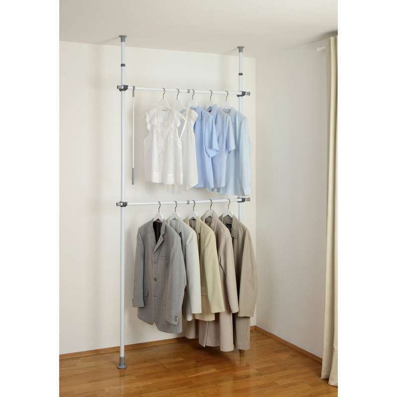 Wenko Clothing Organizer - Adjustable Telescopic System - Herkules - Basic - Grey