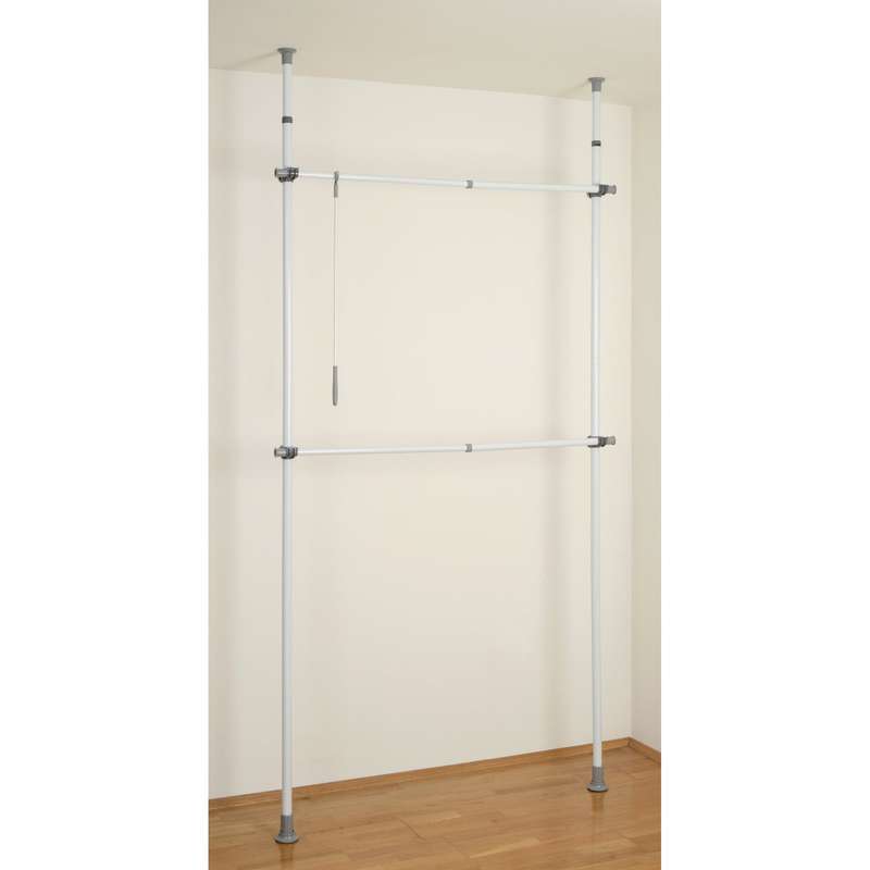 Wenko Clothing Organizer - Adjustable Telescopic System - Herkules - Basic - Grey