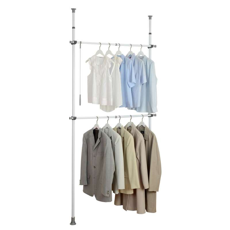 Wenko Clothing Organizer - Adjustable Telescopic System - Herkules - Basic - Grey