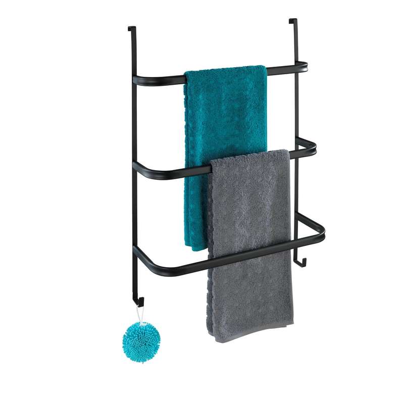 3 Bar Over Door Towel Rail Irpinia Matte Black Steel