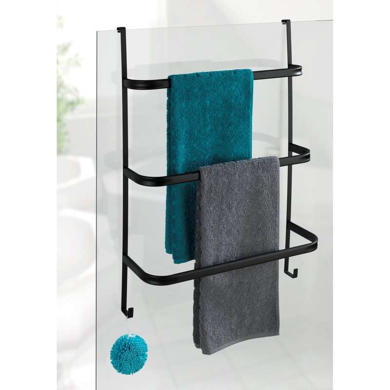 3 Bar Over Door Towel Rail Irpinia Matte Black Steel