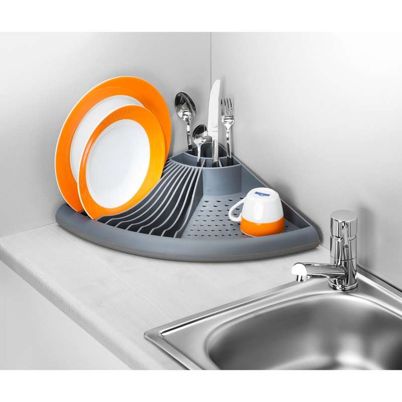 Corner Dish Rack Cornio Grey