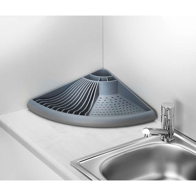 Corner Dish Rack Cornio Grey
