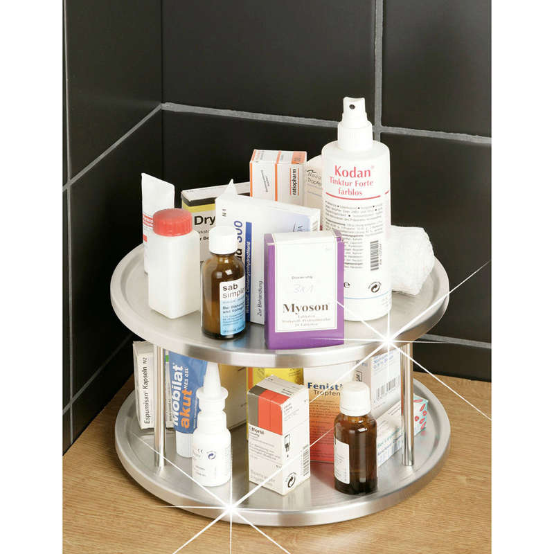 Cupboard Turntable 2 Tier Lazy Susan Duo Stainless Steel