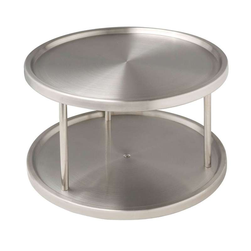 Cupboard Turntable 2 Tier Lazy Susan Duo Stainless Steel