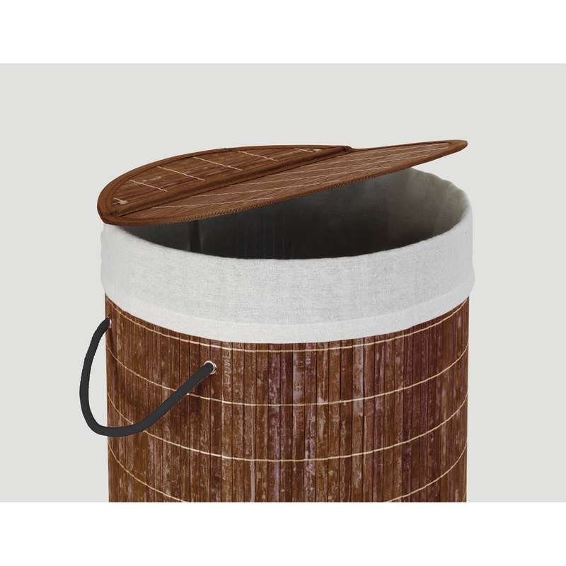 Laundry Basket 55 L Bamboo With Bag
