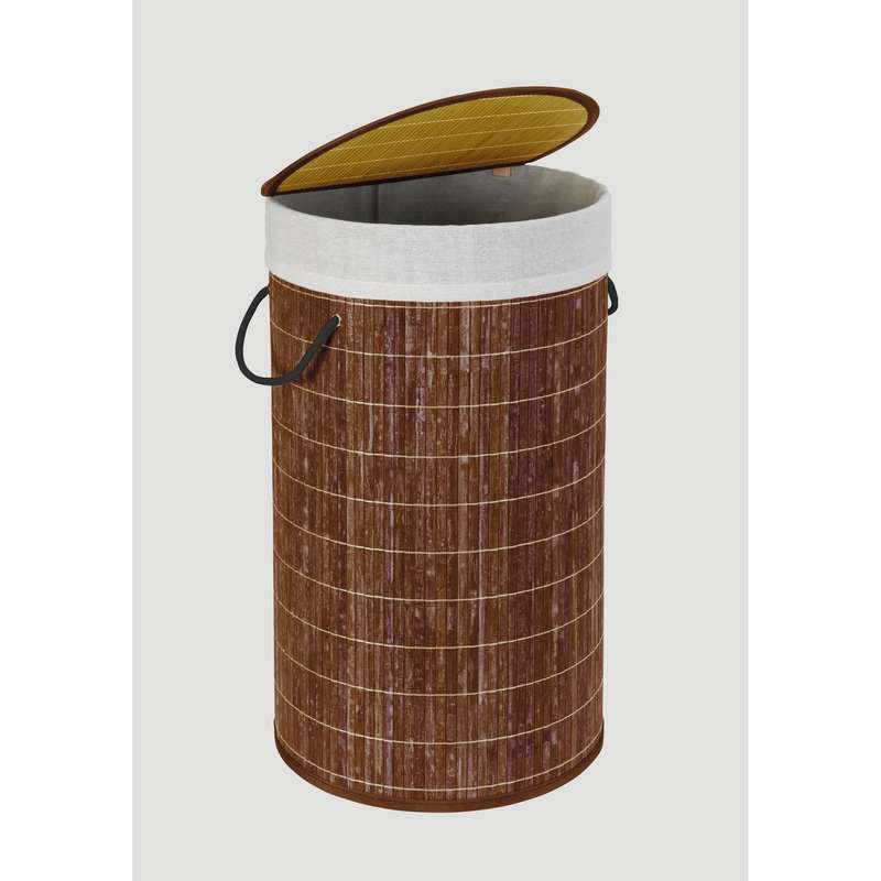 Laundry Basket 55 L Bamboo With Bag