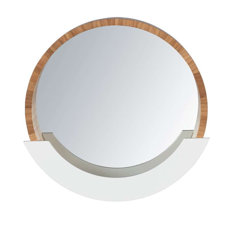 Wall Mirror With Shelf Finja Bamboo