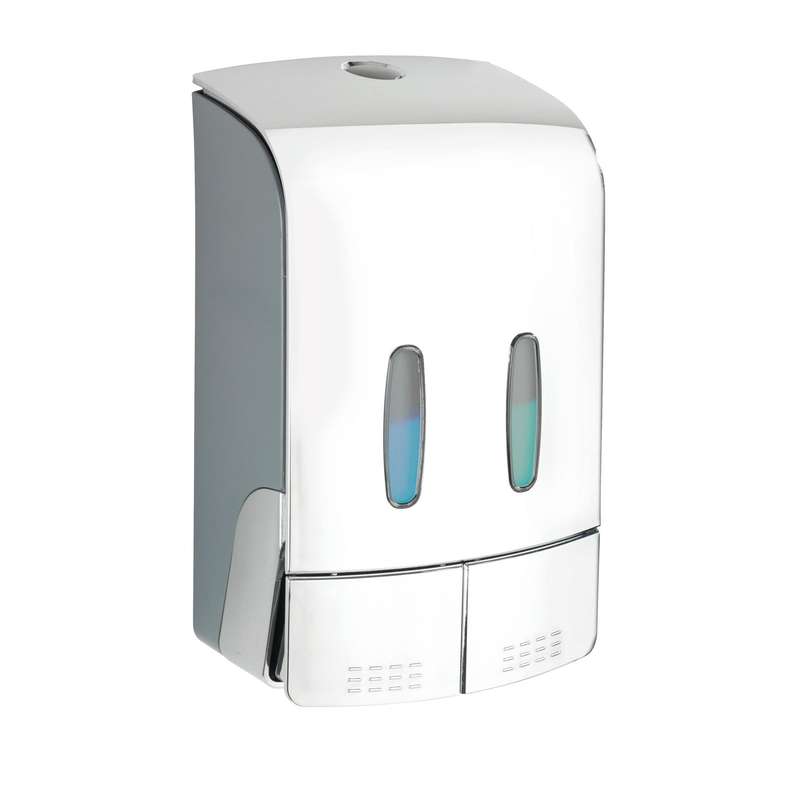 2 Chamber Disinfectant/Soap Dispenser Tartas Chrome