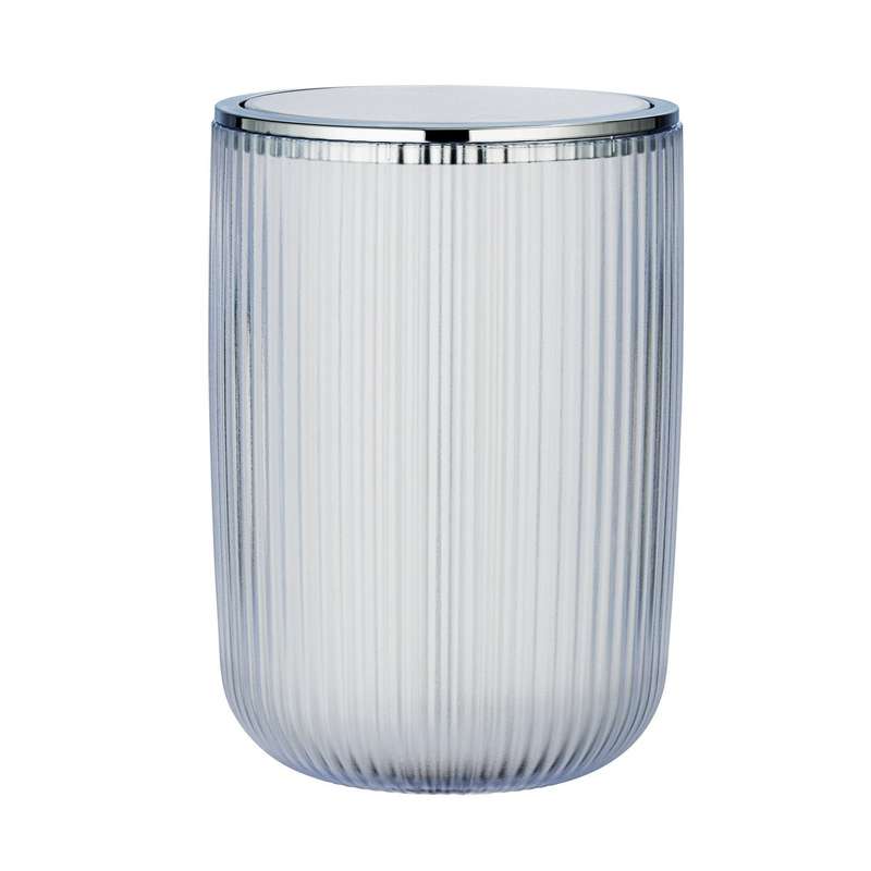 Wenko Swing Cover Bin 5.5L - Agropoli Range - White - Frosted Plastic
