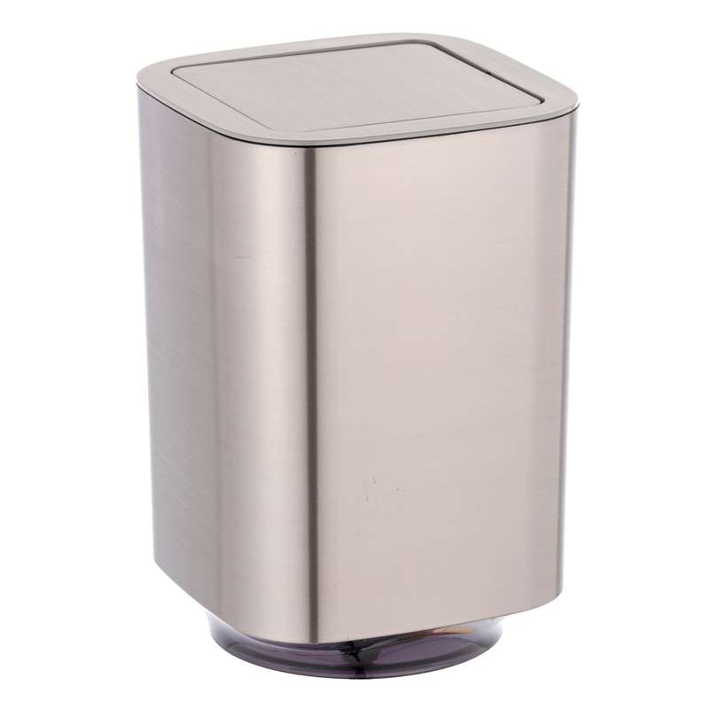 5 L Swing Cover Bin Auron Plastic Silver