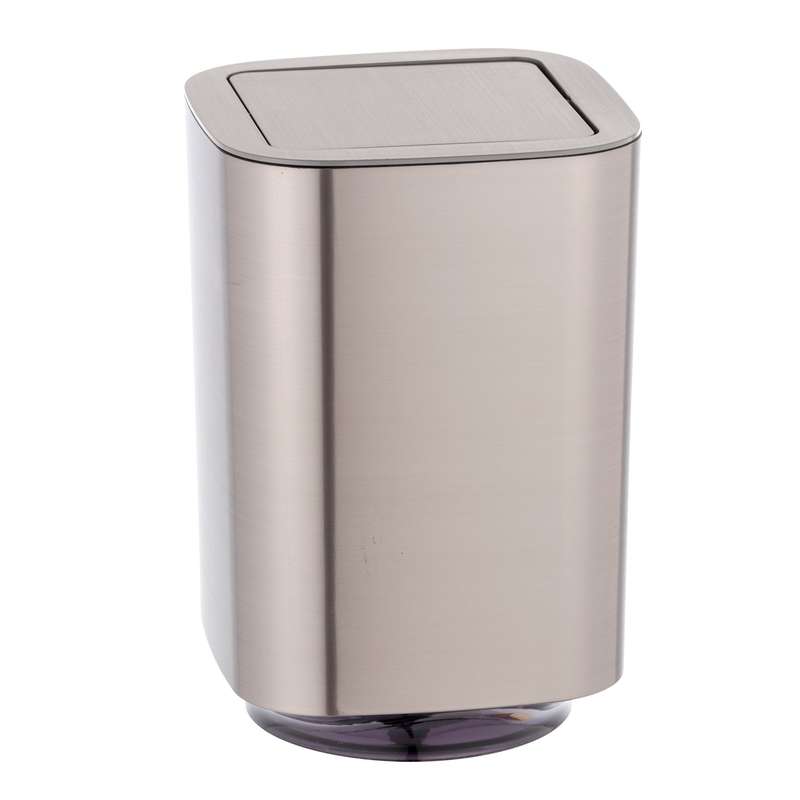 5 L Swing Cover Bin Auron Plastic Silver