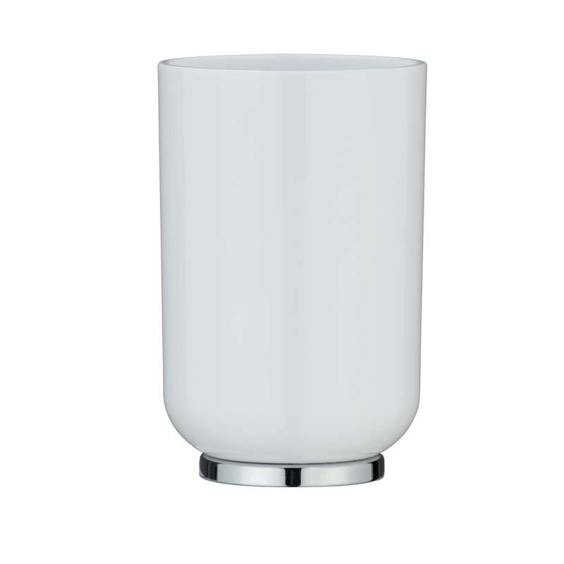 Toothbrush Tumbler Posa White/Chrome