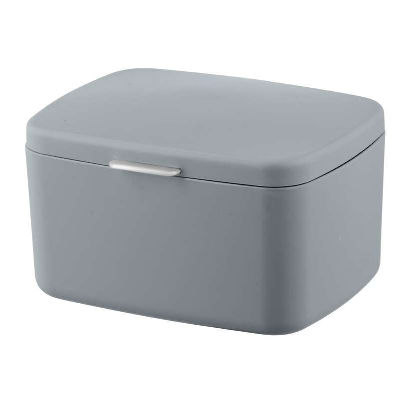 Wenko Bathroom Storage Box - Barcelona - Grey - Unbreakable - 16X11X19Cm