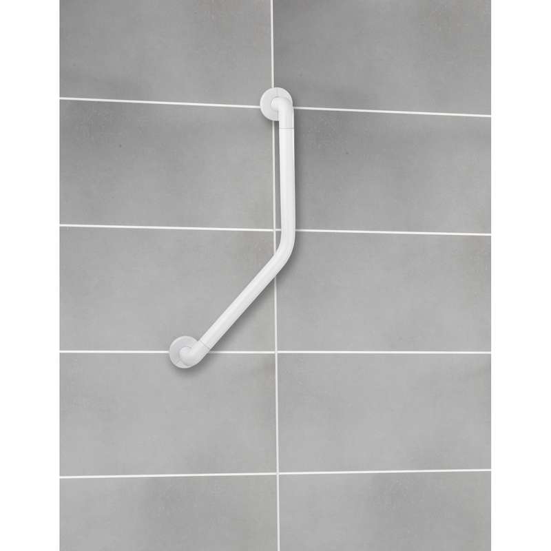 Bathroom Grab Rail Secura White 135° 37x37cm