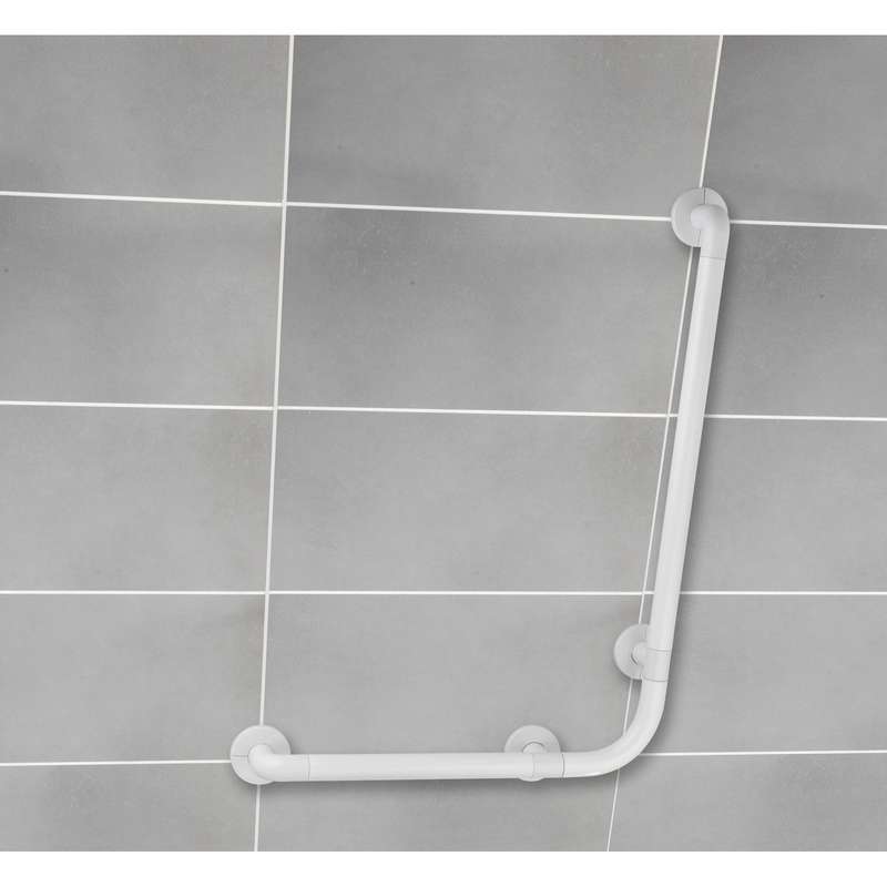 Bathroom Grab Rail Secura White 90° 55 5x78cm