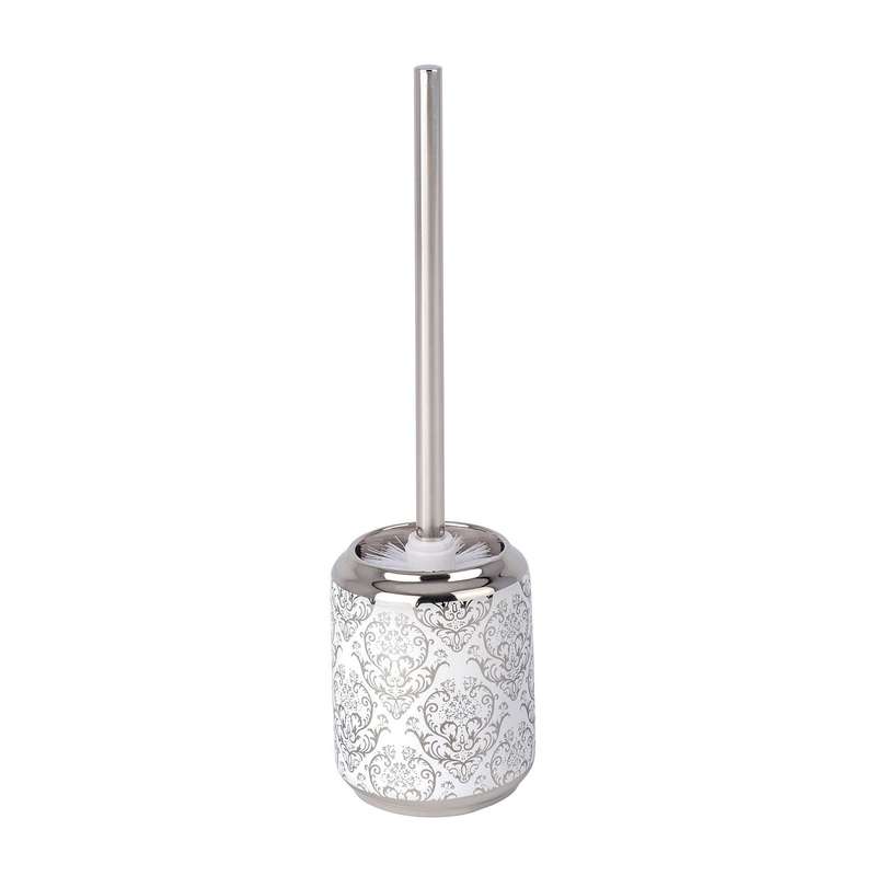Toilet Brush Barock White Silver