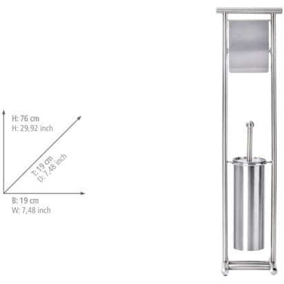 Wenko Freestanding Toilet Brush & Roll Holder - Lioni