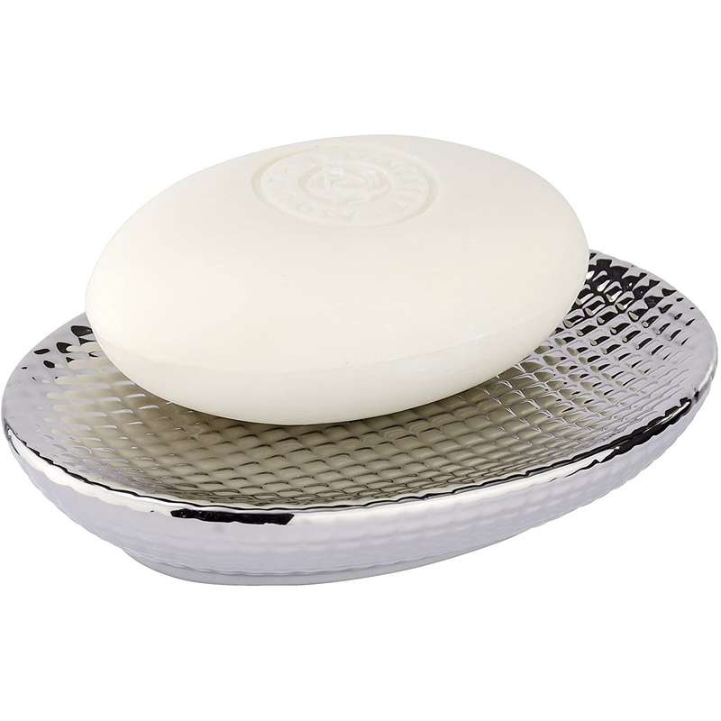 Soap Dish Dakar Range Ceramic Silver