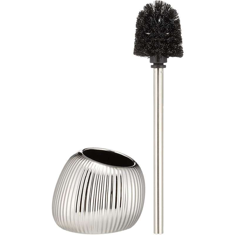 Toilet Brush Polaris Range Silver Riff Ceramic
