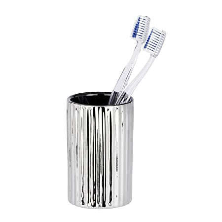 Toothbrush Tumbler Polaris Range Silver Riff Ceramic