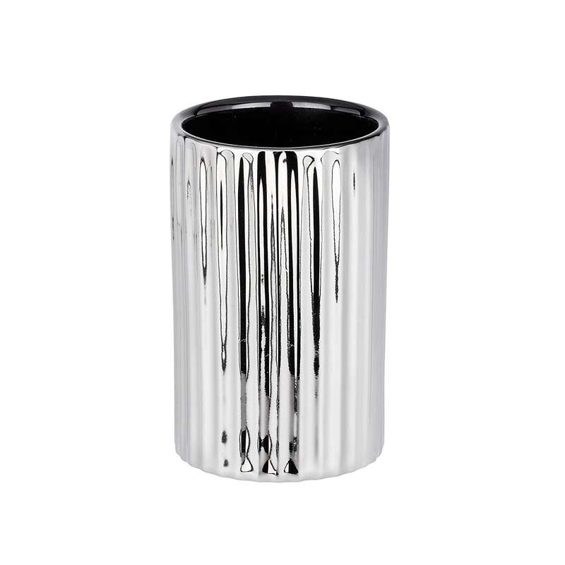 Toothbrush Tumbler Polaris Range Silver Riff Ceramic